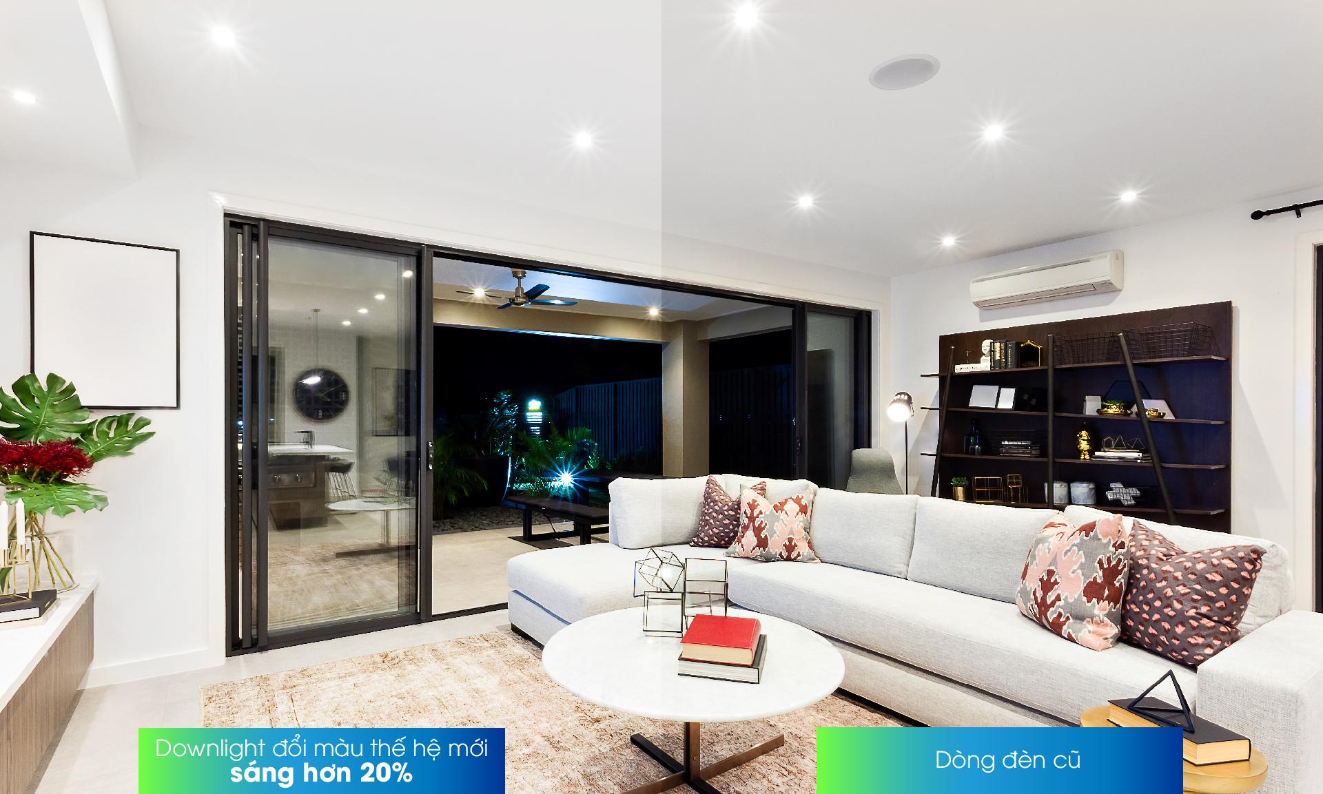 đèn led downlight đổi màu