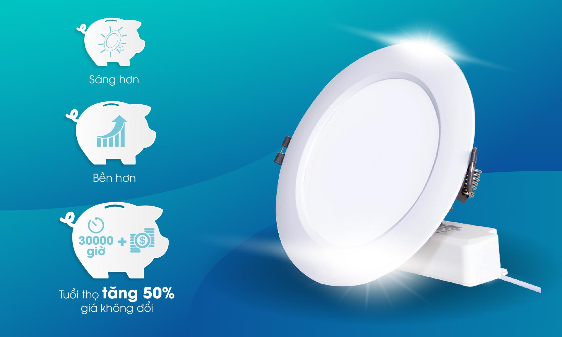 đèn led downlight đổi màu